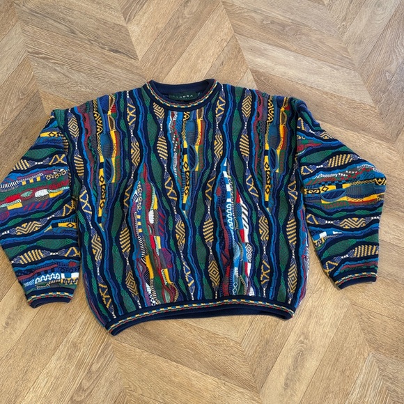 Tundra Canada Coogi Style 3D Multicolor Sweater – 100% Cotton – Size L - Picture 3 of 5